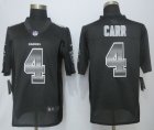 2015 New Nike Oakland Raiders #4 Carr Black Strobe Jerseys(Limited)