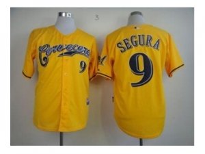 mlb jerseys milwaukee brewers #9 segura yellow