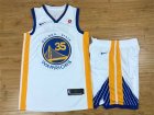 Warriors #35 Kevin Durant White Nike Swingman Jersey(With Shorts)