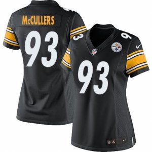 Women\'s Nike Pittsburgh Steelers #93 Dan McCullers Limited Black Team Color NFL Jersey