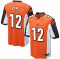 Men's Nike Cincinnati Bengals #12 Mohamed Sanu Game Orange Alternate NFL Jersey