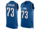 Nike Detroit Lions #73 Greg Robinson Limited Light Blue Player Name & Number Tank Top NFL Jersey