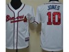 MLB Atlanta Braves #10 Chipper Jones white Jerseys