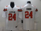 Nike Browns #24 Nick Chubb White Vapor Untouchable Limited Jersey