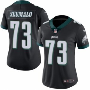 Women\'s Nike Philadelphia Eagles #73 Isaac Seumalo Limited Black Rush NFL Jersey