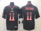 Nike Patriots #11 Julian Edelman Black USA Flag Fashion Limited Jersey