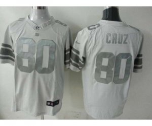 Nike new york giants #80 cruz New White Platinum jerseys[game]