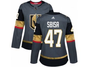 Women Adidas Vegas Golden Knights #47 Luca Sbisa Authentic Gray Home NHL Jersey