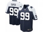 Youth Nike Dallas Cowboys #99 Charles Tapper Game Navy Blue Throwback Alternate NFL Jersey