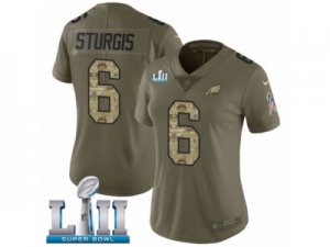 Women Nike Philadelphia Eagles #6 Caleb Sturgis Limited Olive Camo 2017 Salute to Service Super Bowl LII NFL Jersey