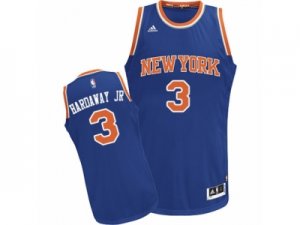 Men Adidas New York Knicks #3 Tim Hardaway Jr. Swingman Royal Blue Road NBA Jersey