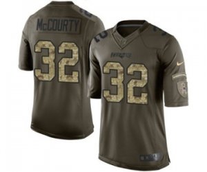 Mens Nike New England Patriots #32 Devin McCourty Limited Green Salute to Service NFL Jersey