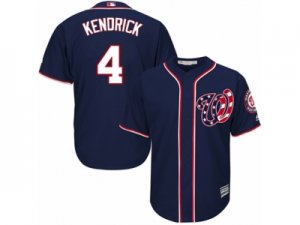 Youth Majestic Washington Nationals #4 Howie Kendrick Replica Navy Blue Alternate 2 Cool Base MLB Jersey