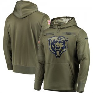 Nike Bears Olive Salute To Service Mens Pullove Hoodie