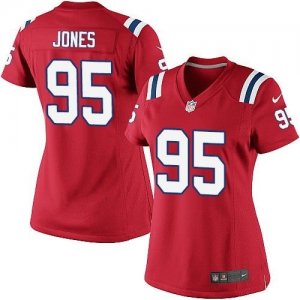 Women Nike New England Patriots #95 Chandler Jones Red jerseys