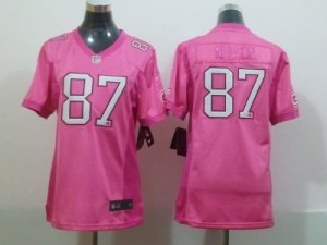 Nike Women Green Bay Packers #87 Jordy Nelson pink jerseys[2012 love]