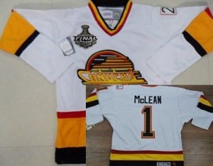 nhl vancouver canucks #1 mclean m&n white[2011 stanley cup]