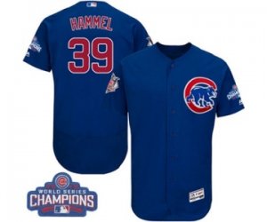 Mens Majestic Chicago Cubs #39 Jason Hammel Royal Blue 2016 World Series Champions Flexbase Authentic Collection MLB Jersey