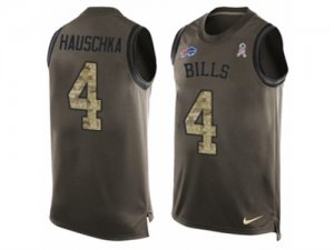 Mens Nike Buffalo Bills #4 Stephen Hauschka Limited Green Salute to Service Tank Top NFL Jersey