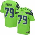 Nike Seattle Seahawks #79 Garry Gilliam Green Mens Stitched NFL Elite Rush Jersey