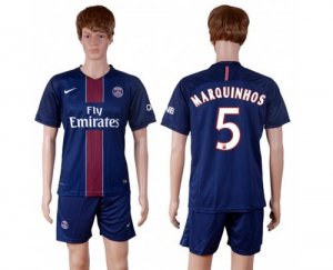 Paris Saint-Germain #5 Marquinhos Home Soccer Club Jersey