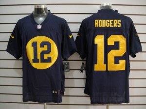 Nike NFL Green Bay Packers #12 Aaron Rodgers Blue Jerseys(Elite)