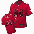 Nike San Francisco 49ers #94 Justin Smith Red Jersey(Elite Drift Fashion)