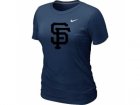 Women MLB San Francisco Giants Heathered D.Blue Nike Blended T-Shirt