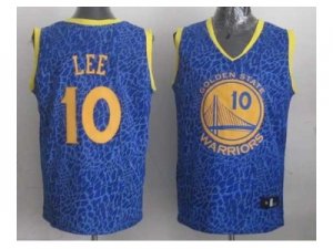 nba golden state warriors #10 lee blue leopard print[2014 new]