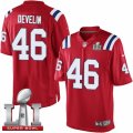 Youth Nike New England Patriots #46 James Develin Elite Red Alternate Super Bowl LI 51 NFL Jersey