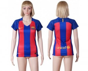 Womens Barcelona Blank Home Soccer Club Jersey