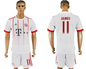 2017-18 Bayern Munich 11 JAMES UEFA Champions League Away Soccer Jersey