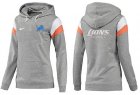 Women Detroit Lions Logo Pullover Hoodie-119