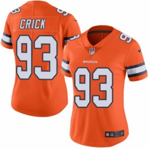 Women\'s Nike Denver Broncos #93 Jared Crick Limited Orange Rush NFL Jersey