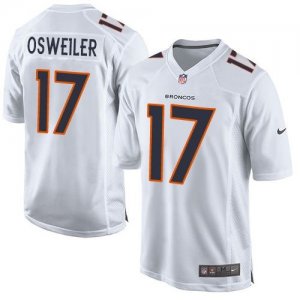 Nike Denver Broncos #17 Brock Osweiler White Men Stitched NFL Game Event Jersey