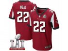 Mens Nike Atlanta Falcons #22 Keanu Neal Elite Red Team Color Super Bowl LI 51 NFL Jersey