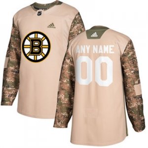 Mens Boston Bruins Camo Adidas Veterans Day Custom Practice Jersey