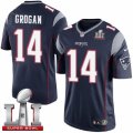 Youth Nike New England Patriots #14 Steve Grogan Elite Navy Blue Team Color Super Bowl LI 51 NFL Jersey
