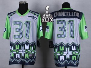 2015 Super Bowl XLIX Nike Seattle Seahawks #31 kam chancellor Jerseys(Style Noble Fashion Elite)