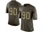 Mens Nike Kansas City Chiefs #90 Bennie Logan Limited Green Salute to Service NFL Jersey