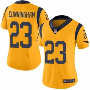 Women\'s Nike Los Angeles Rams #23 Benny Cunningham Limited Gold Rush NFL Jersey