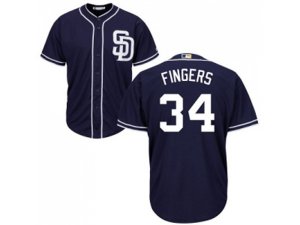 Youth San Diego Padres #34 Rollie Fingers Navy blue Cool Base Stitched MLB Jersey