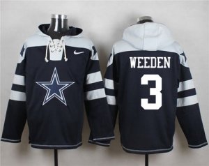 Nike Dallas Cowboys #3 Brandon Weeden Navy Blue Player Pullover Hoodie