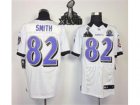 2013 Nike Super Bowl XLVII Baltimore Ravens #82 Torrey Smith white[With Hall of Fame 50th Patch Elite]