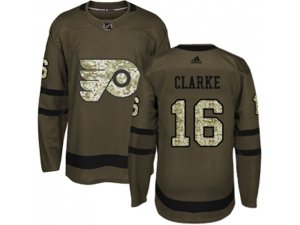 Youth Adidas Philadelphia Flyers #16 Bobby Clarke Green Salute to Service Stitched NHL Jersey