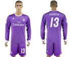 Real Madrid #13 K.Casilla Away Long Sleeves Soccer Club Jersey