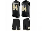 Mens Nike New Orleans Saints #84 Michael Hoomanawanui Limited Black Tank Top Suit NFL Jersey