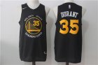 Warriors #35 Kevin Durant Black Nike Stitched Jersey
