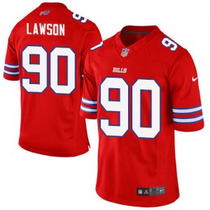 Mens Nike Buffalo Bills #90 Shaq Lawson Elite Red Rush NFL Jersey