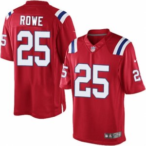 Mens Nike New England Patriots #25 Eric Rowe Limited Red Alternate NFL Jersey